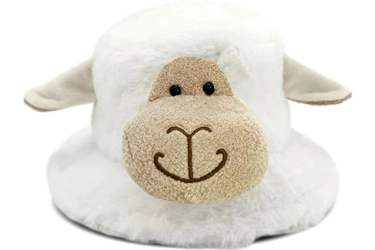 Kids Fluffy Bucket Hat -Sheep