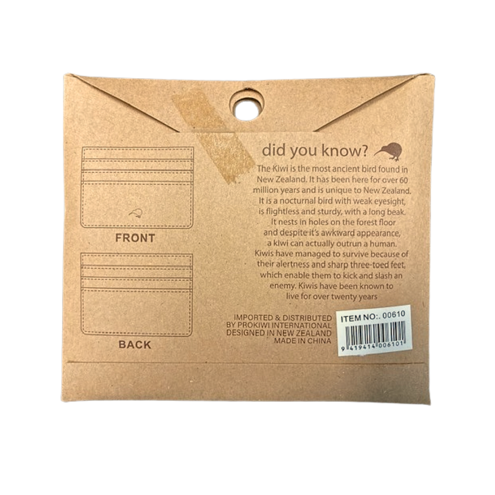 Card Holder with Kiwi Black