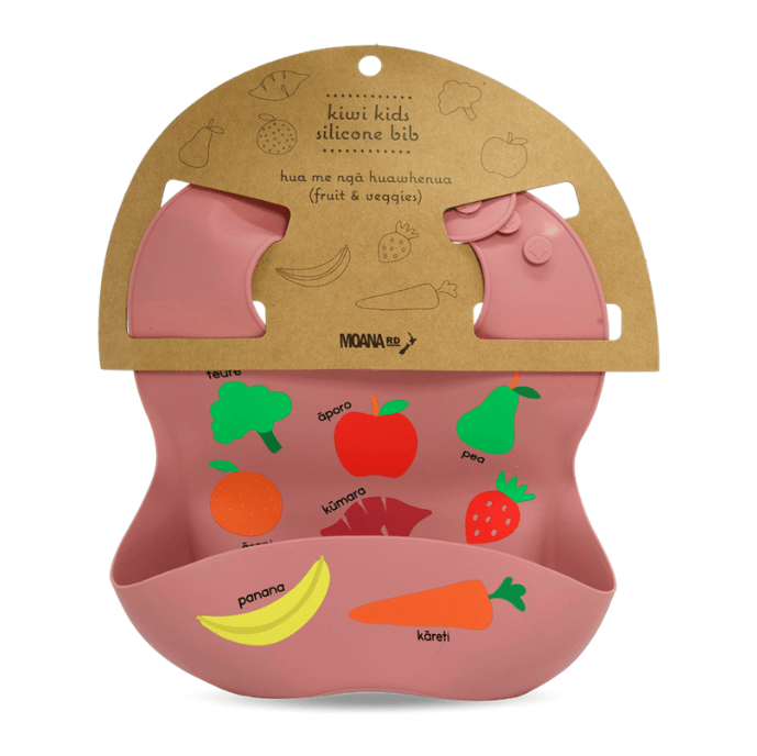 Silicone Bib Moana Road - Fruit & Veggies