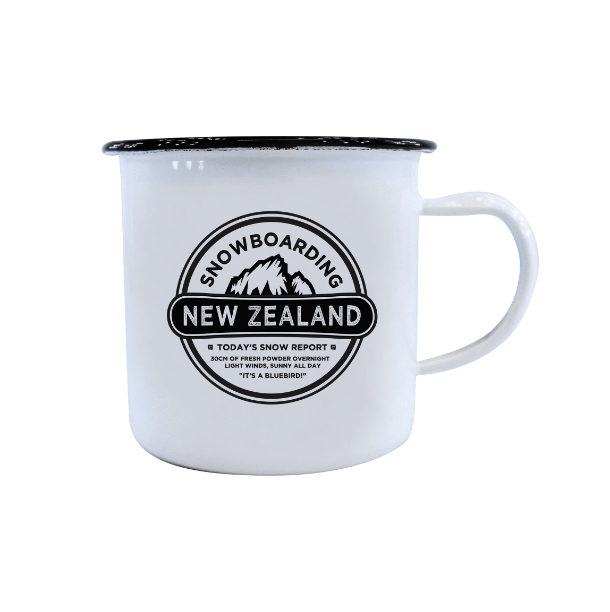 Mug Enamel Moana Road Small - Snowboarding - hellokiwi
