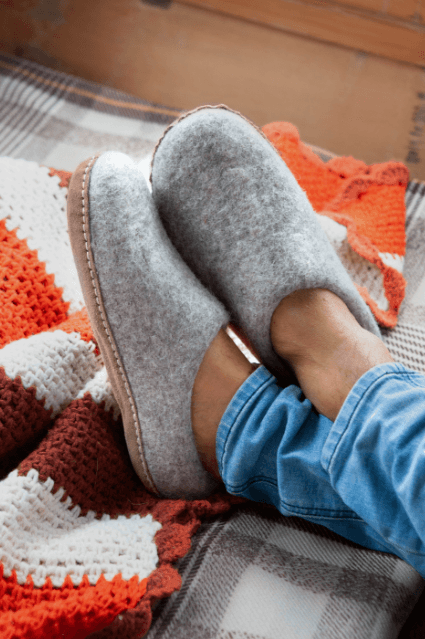 Toesties Moana Road Leather Sole - Grey