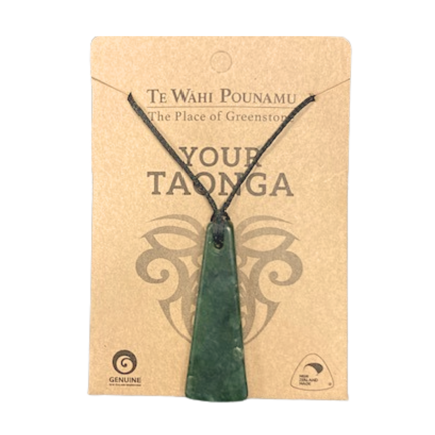 Greenstone Necklace - Your Taonga - Long Stone Pendant