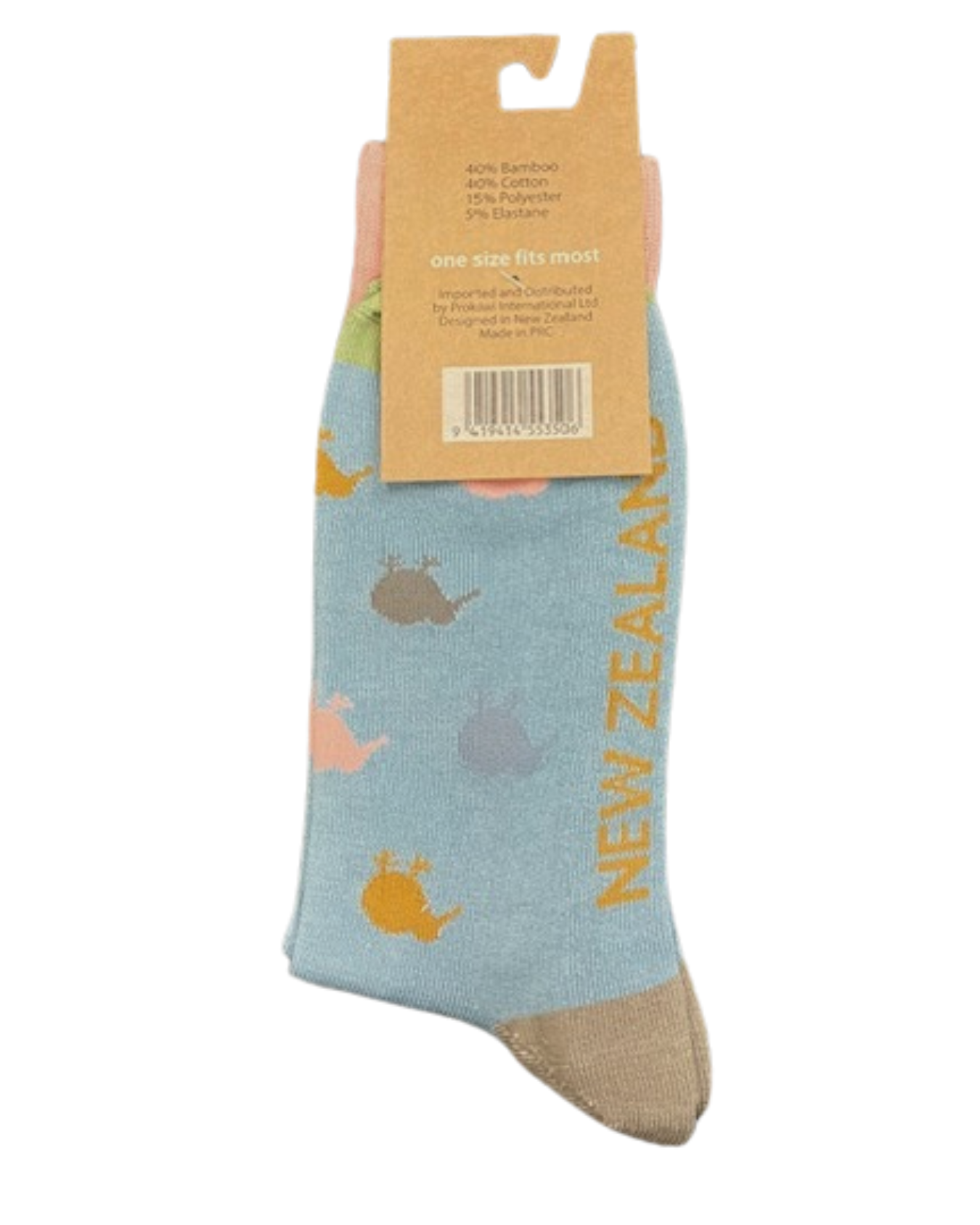 Kiwi Bamboo Socks -Dusty Blue/ Pink