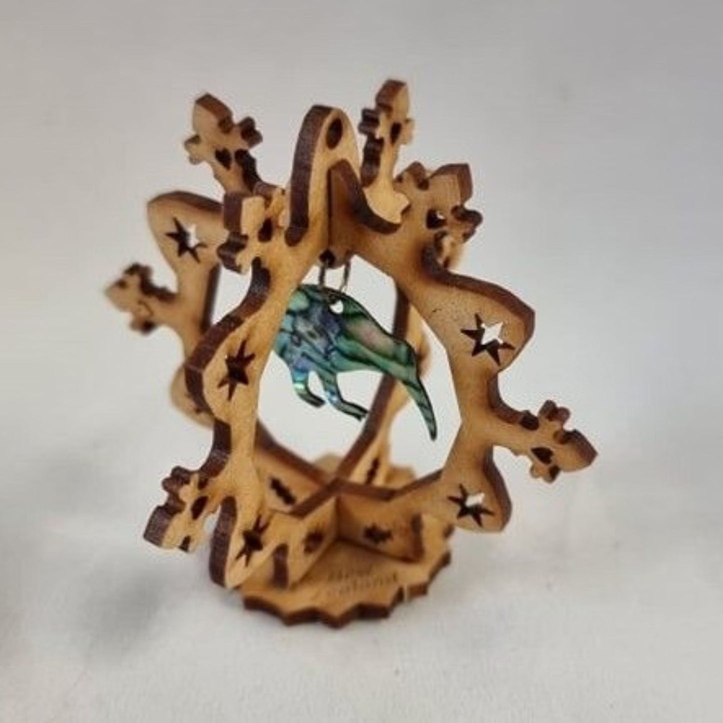 3D Wooden Snow Flake Hanging Kiwi Gifts - Stationery