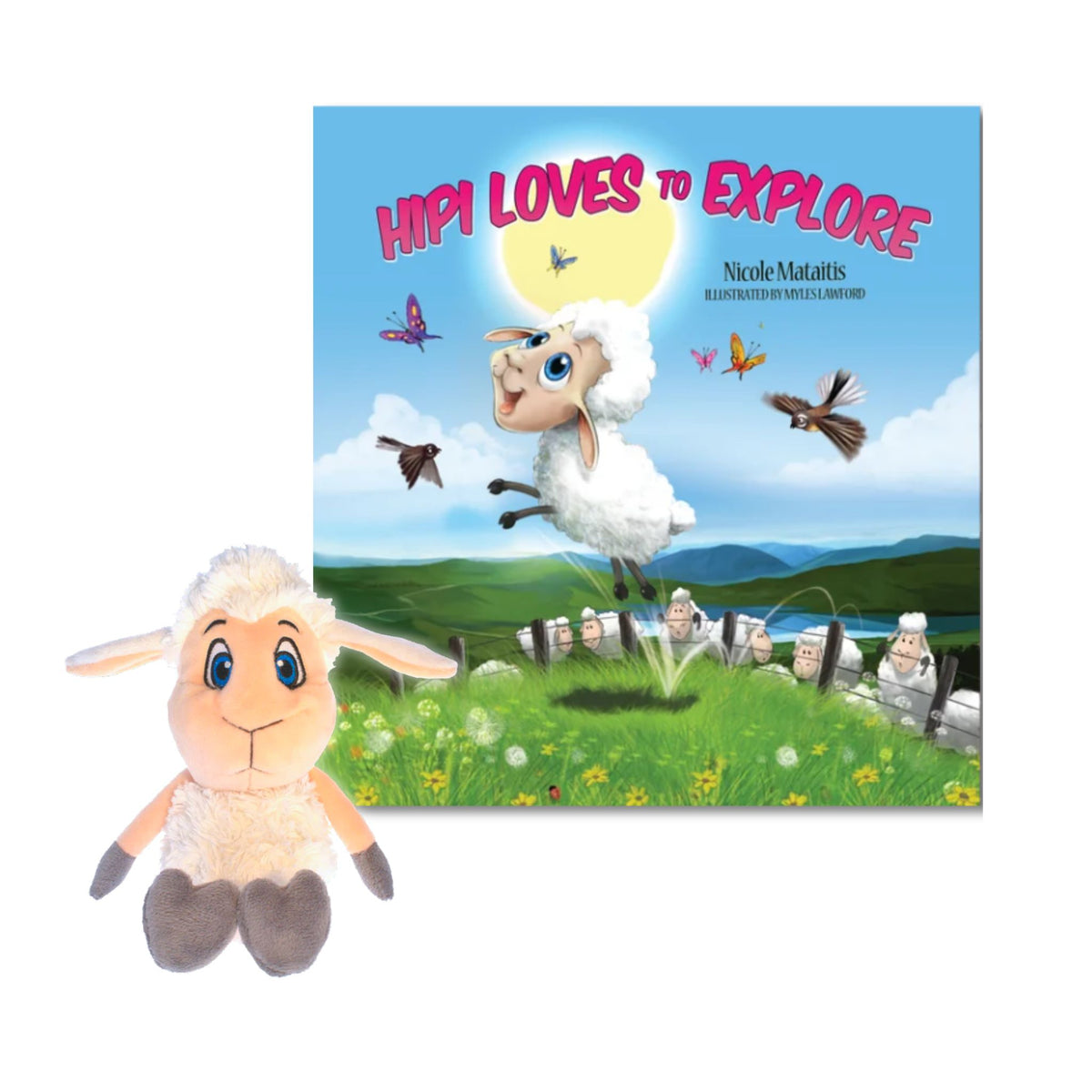 Kid's Book - Hipi Loves to Explore with a Free Plush Sheep Toy Gifts - Books
