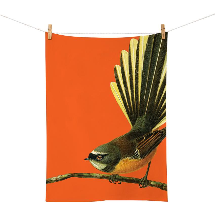 NZ Tea Towel - Bright Fantail Homeware - kitchenware