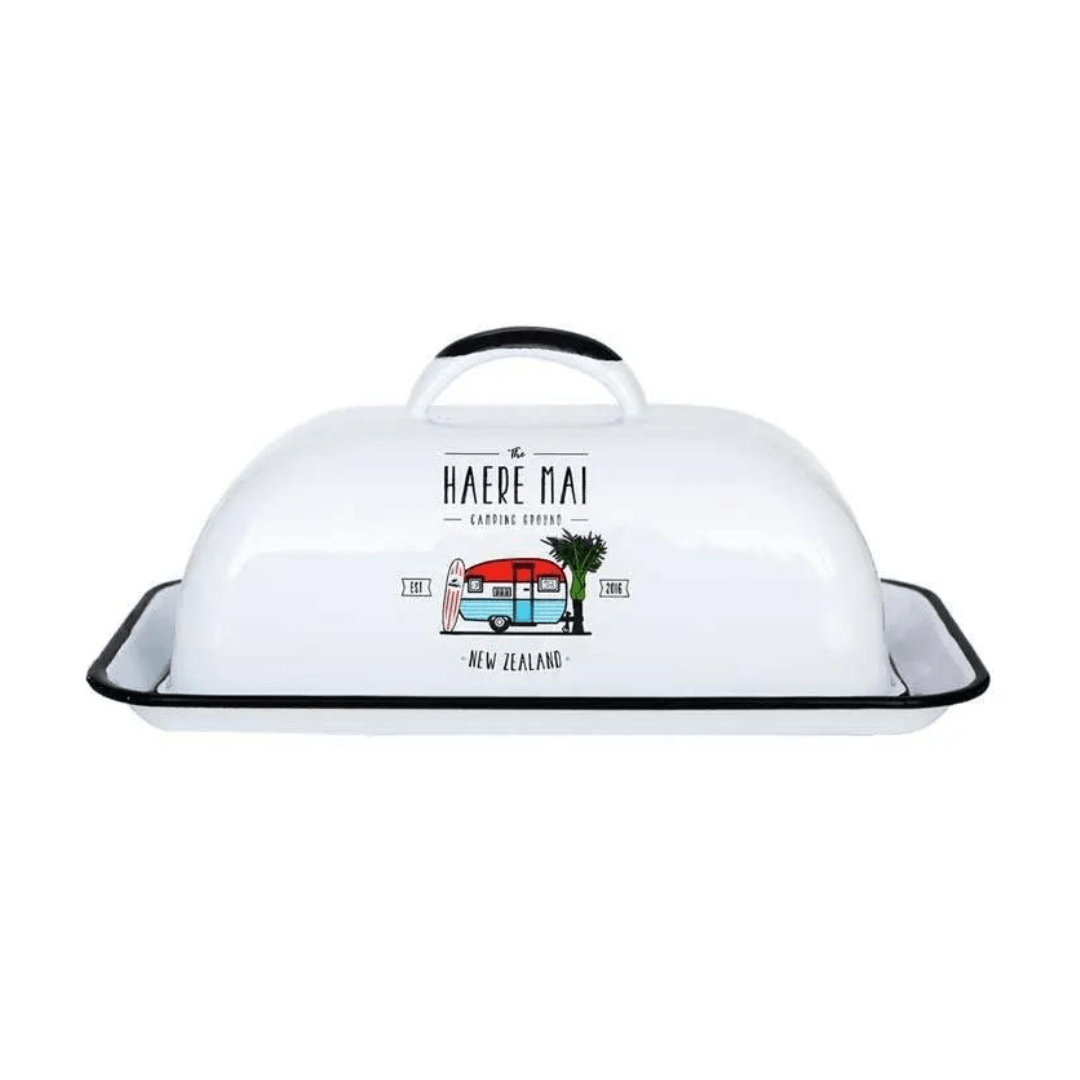 Butter Dish Moana Road - Haere Mai White Homeware - kitchenware