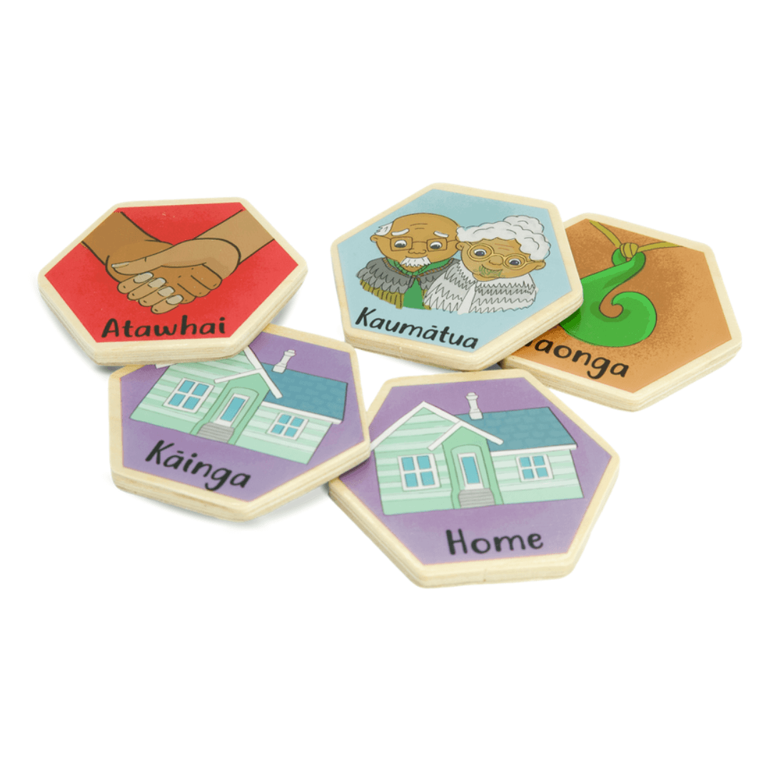 Wooden Tile Memory Game - Te Reo Māori Theme