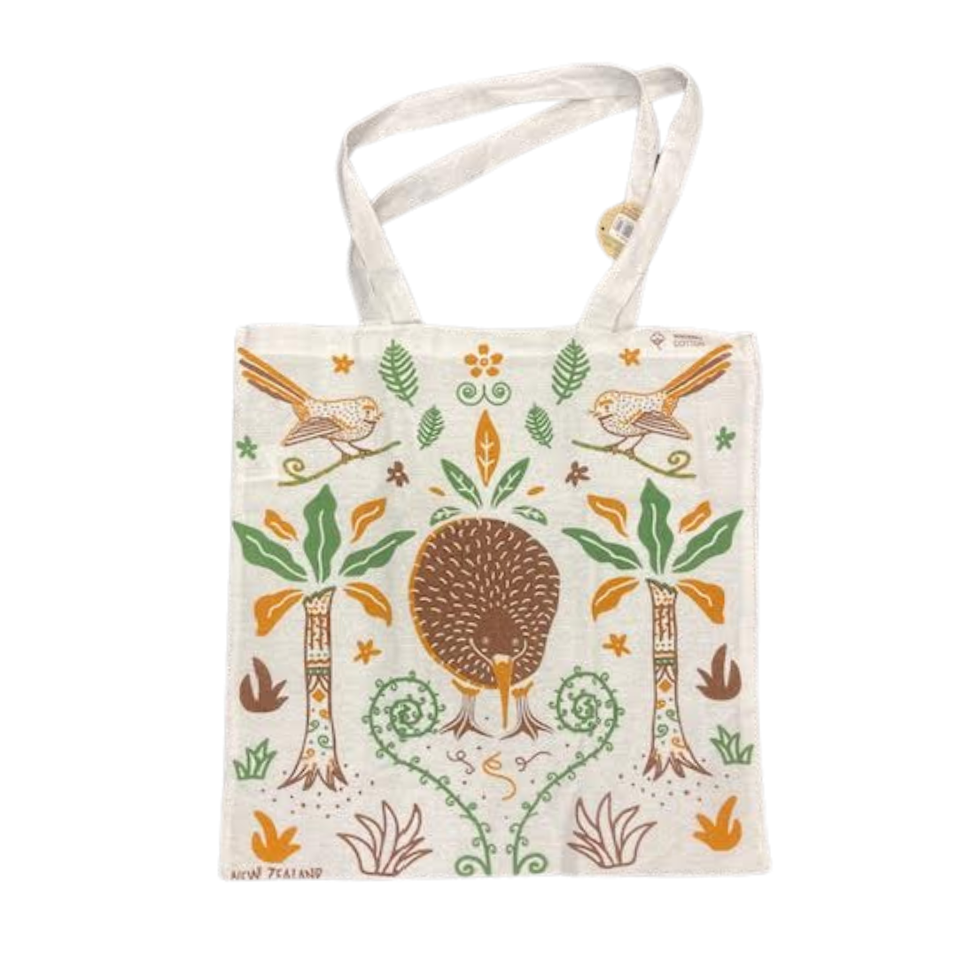100% Recycled Material Cotton Bag- Kiwi & Fantails Gifts - Bags