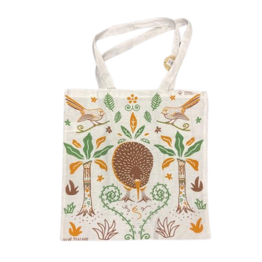 100% Recycled Material Cotton Bag- Kiwi & Fantails Gifts - Bags