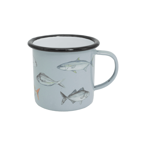 Enamel Travel Mug Cup - Moana Road- NZ Fishing Club Homeware - kitchenware