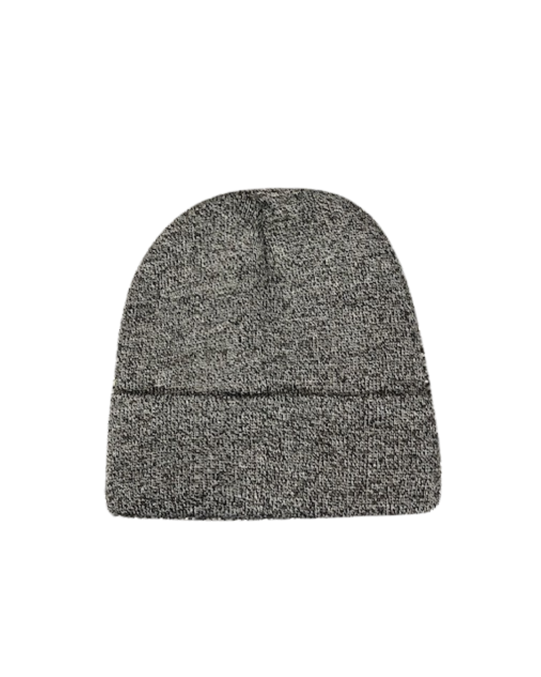 Dark gray beanie on a white background