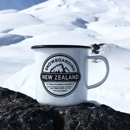 Mug Enamel Moana Road Small - Snowboarding - hellokiwi