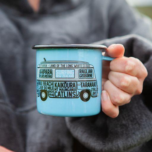 Enamel Travel Mug Cup - Moana Road Small - Surfing Homeware - kitchenware
