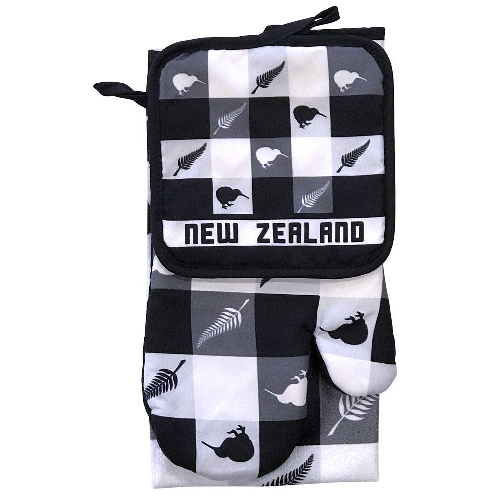 Kitchen Set 3 Pack - Black/White Squares