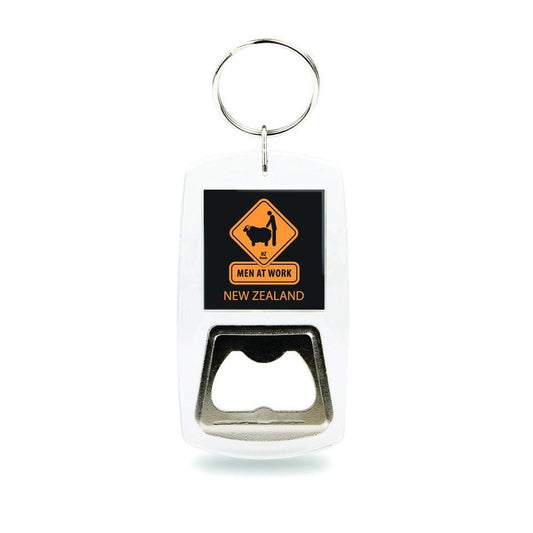 Bottle Opener Acrylic Men at Work Gifts - Key Rings, Badges & Magnets