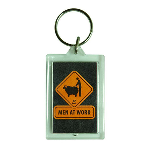 Key Ring Acrylic Men at Work Gifts - Key Rings, Badges & Magnets