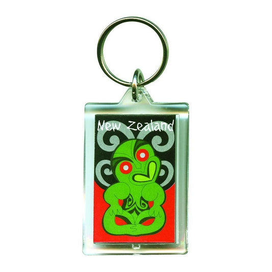 Key Ring Acrylic Tiki NZ Gifts - Key Rings, Badges & Magnets