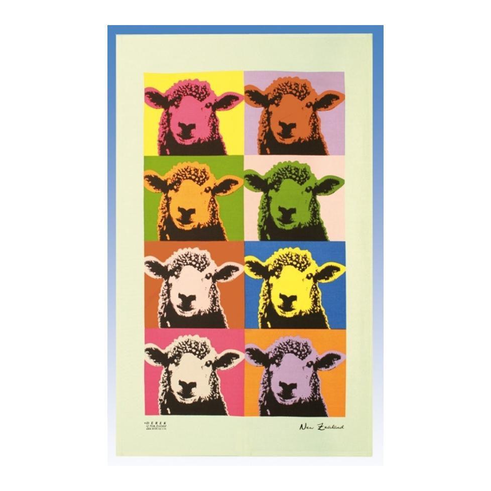 NZ Tea Towel - Pop Art Sheep Homeware - kitchenware