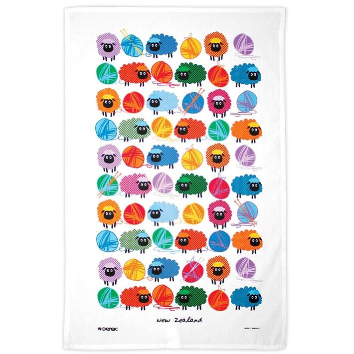 Woolly Brights Tea Towel Homeware - kitchenware
