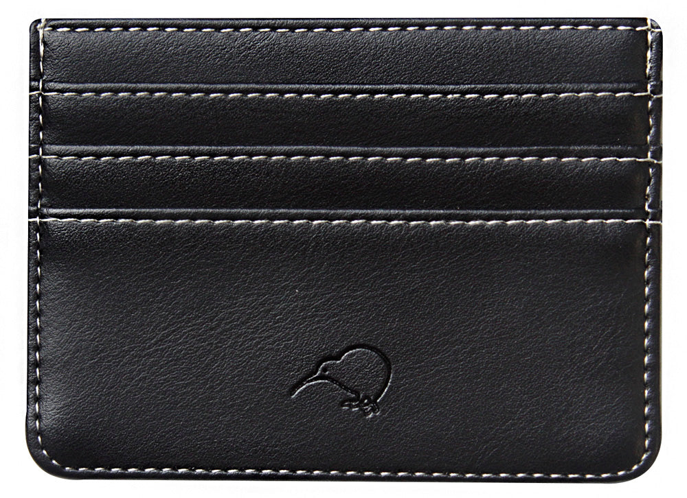 Card Holder with Kiwi Black Clothing & Accessories
