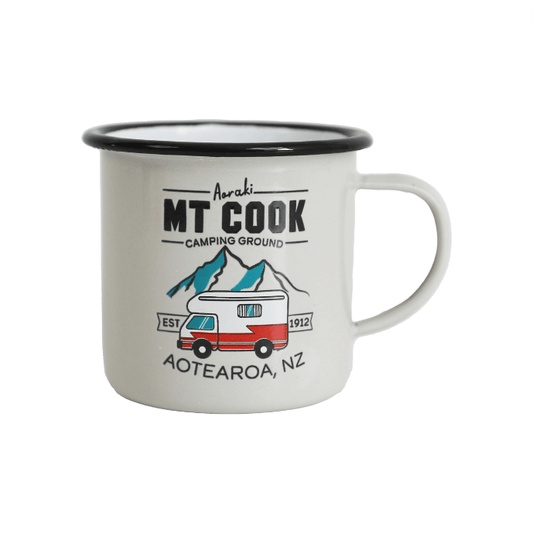 Enamel Travel Mug Cup - Moana Road - Moana Road Small - Mt Cook