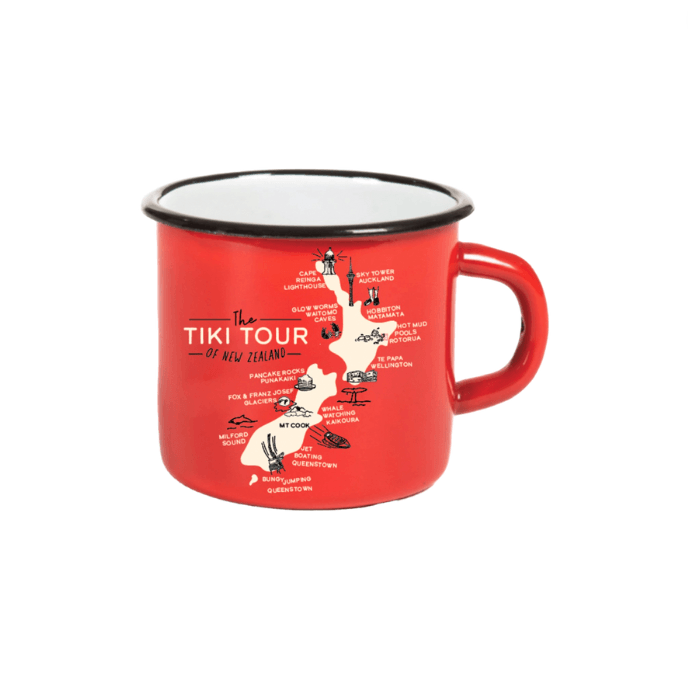 Enamel Travel Mug Cup - Moana Road Small - Tiki Tour Homeware - kitchenware