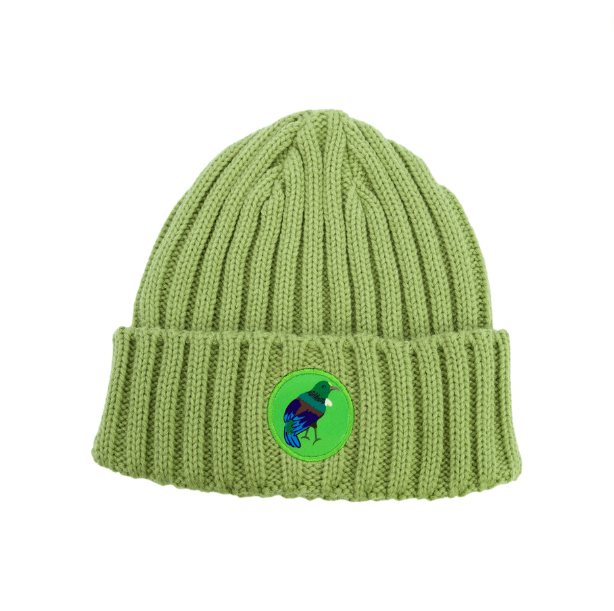 Kids Beanie Moana Road - Green Tui Bird Gifts - Hat, Beanie and Caps