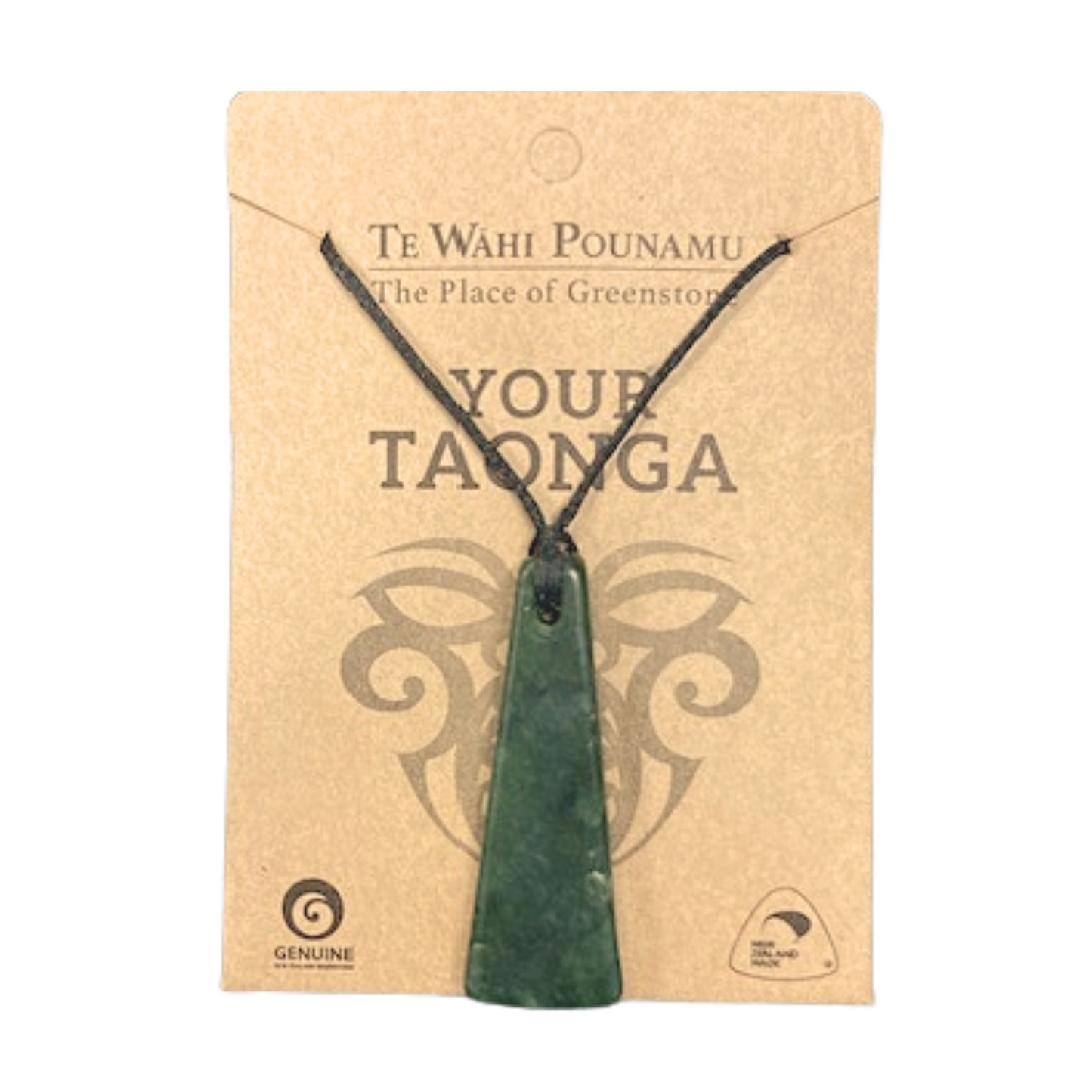 Greenstone Necklace - Your Taonga  - Long Stone Pendant