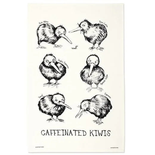 NZ Tea Towel -Cafeinated Kiwis