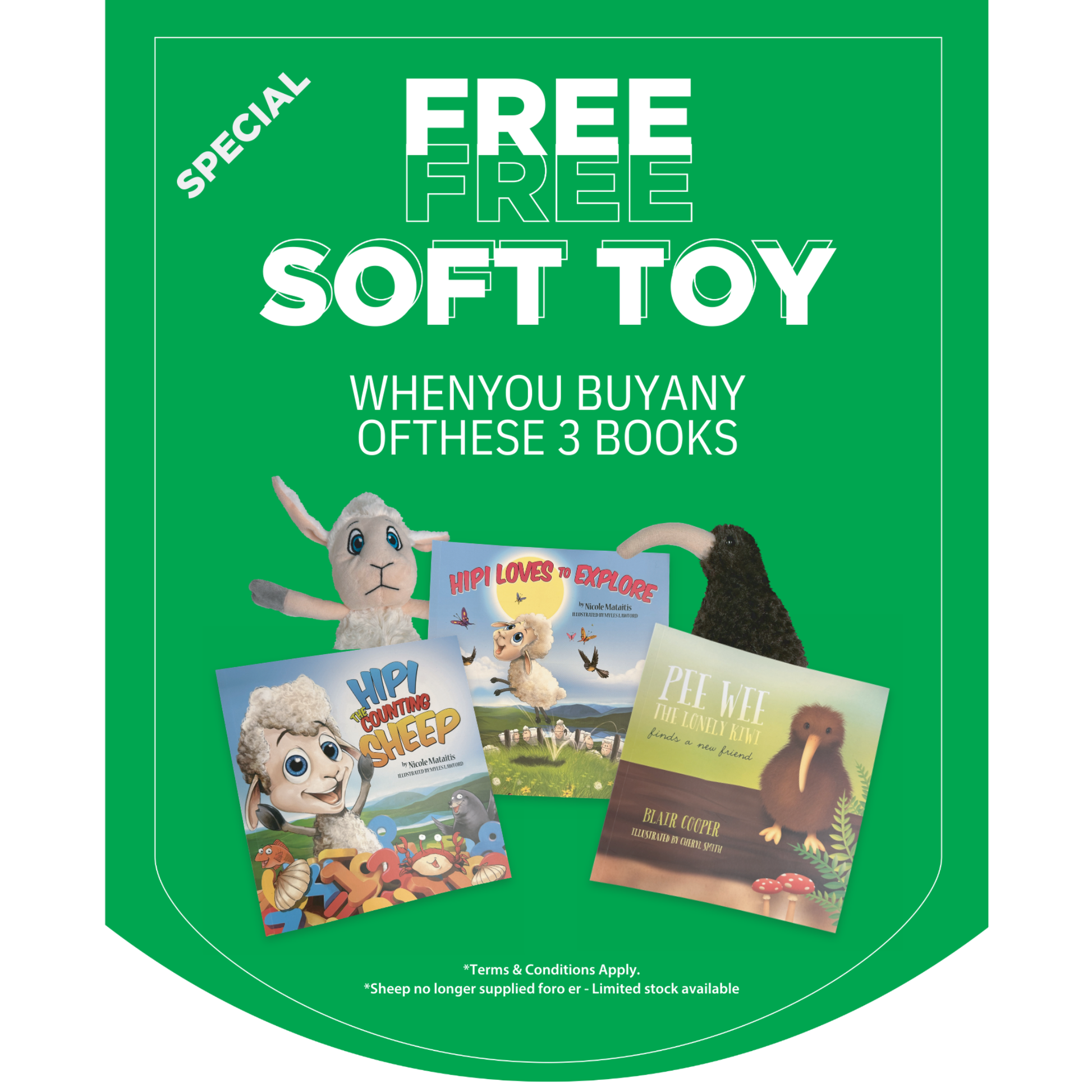 Free Soft toy with books special