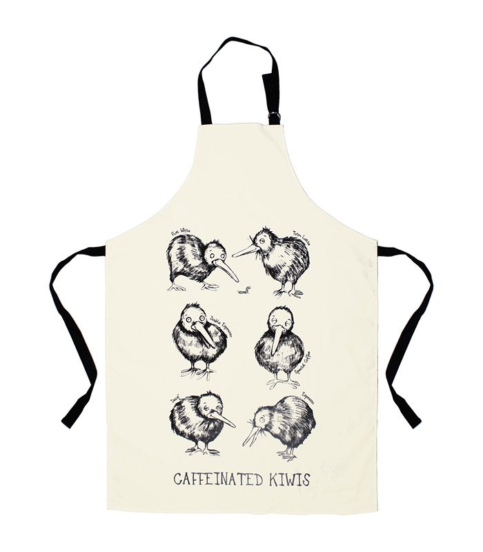 Apron Caffeinated Kiwi Homeware - kitchenware