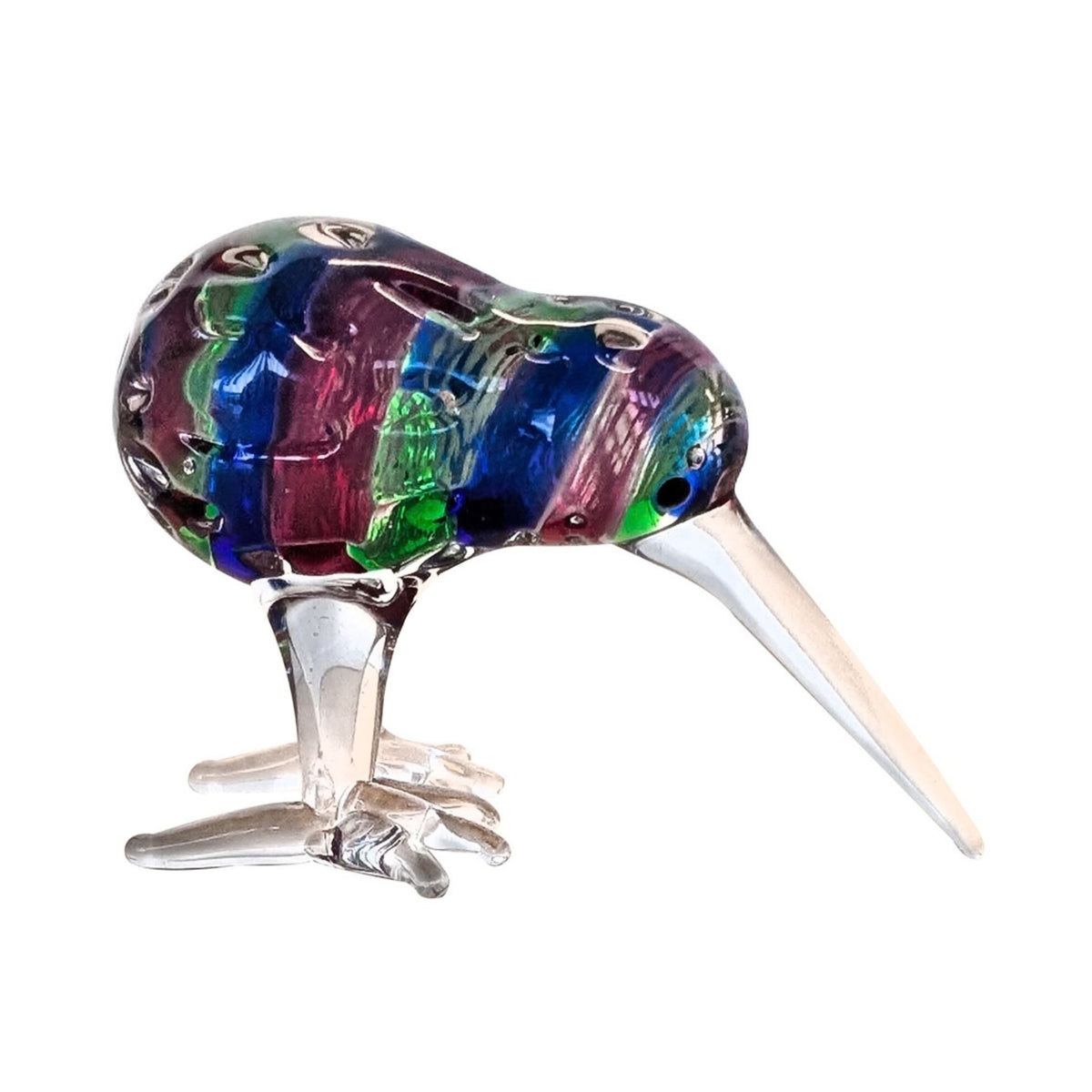 Glass figurine Kiwi Stripe on a white background