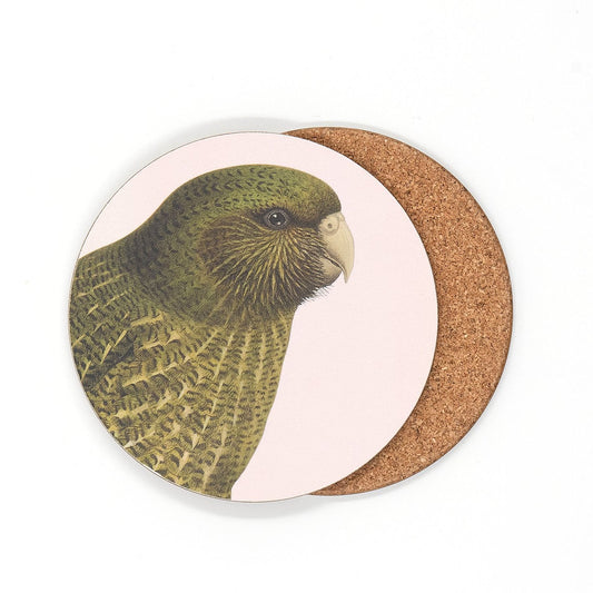 Hushed Pink Kakapo Coaster Homeware - kitchenware