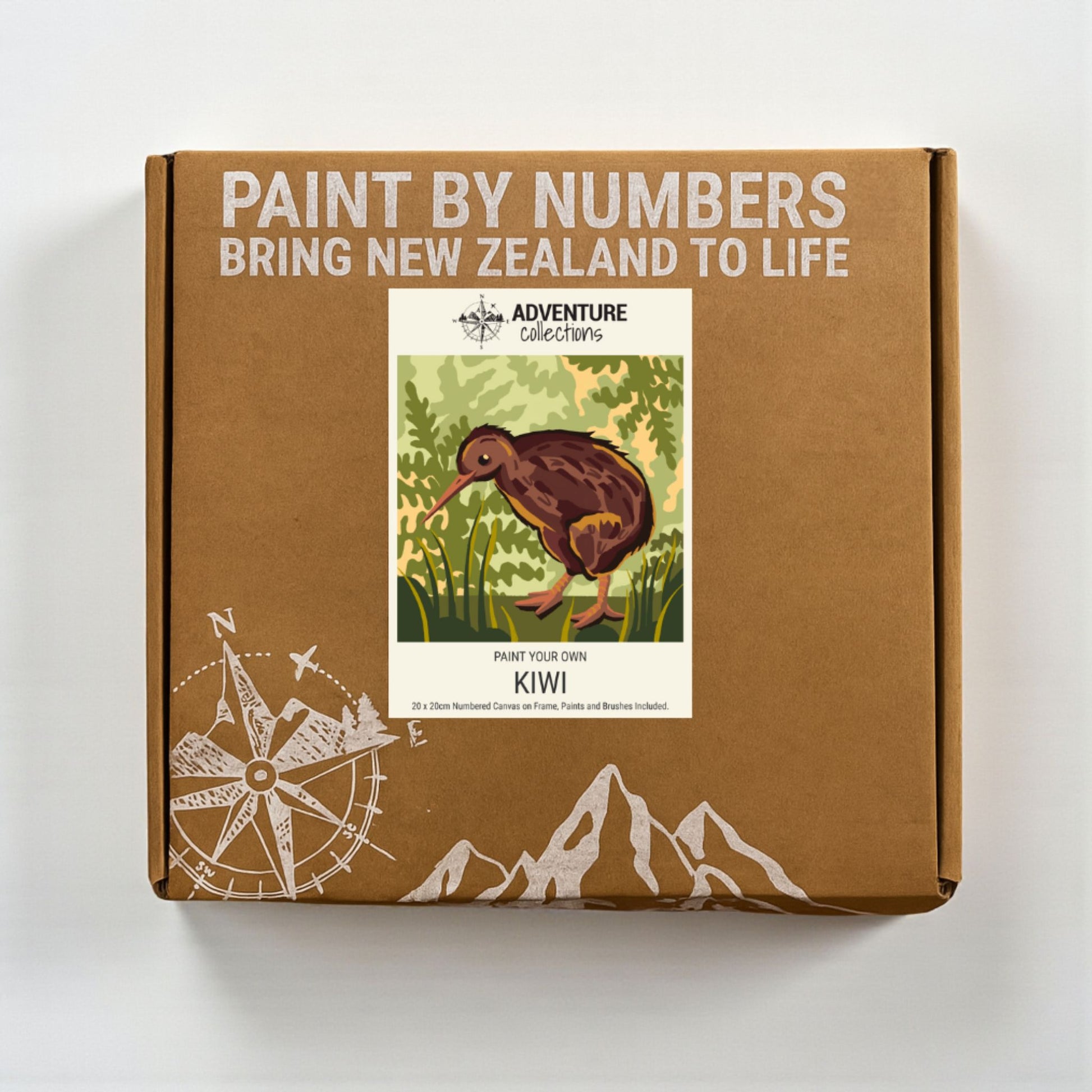 Adventure Collections Kiwi Paint By Numbers Kit – 20 x 20cm