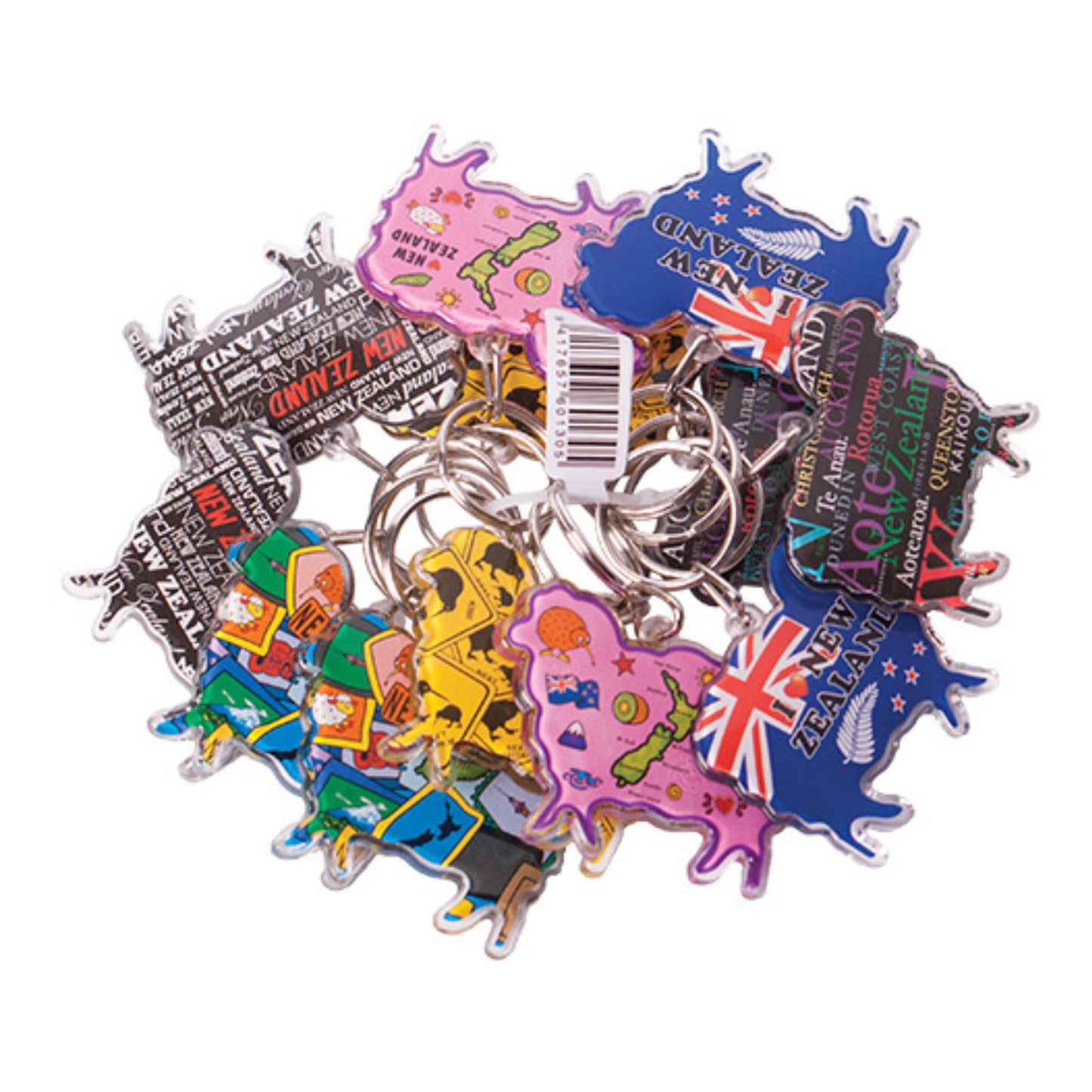 Foil Acryliic Keyrings 12pk -Sheep Gifts - Key Rings, Badges & Magnets