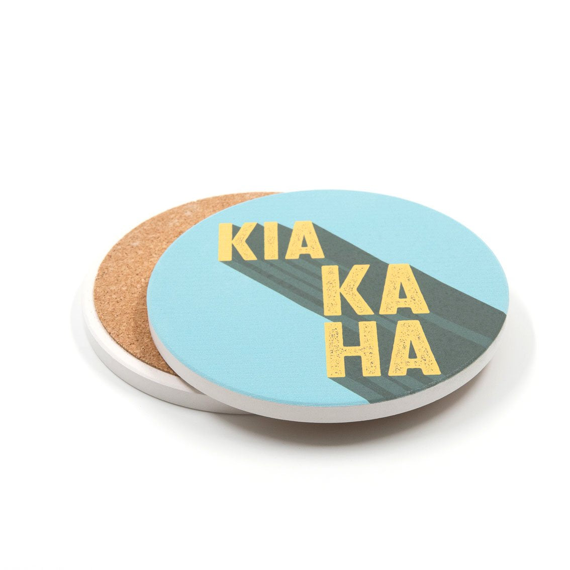 Te Reo Kia Kaha Ceramic Coaster Homeware - kitchenware