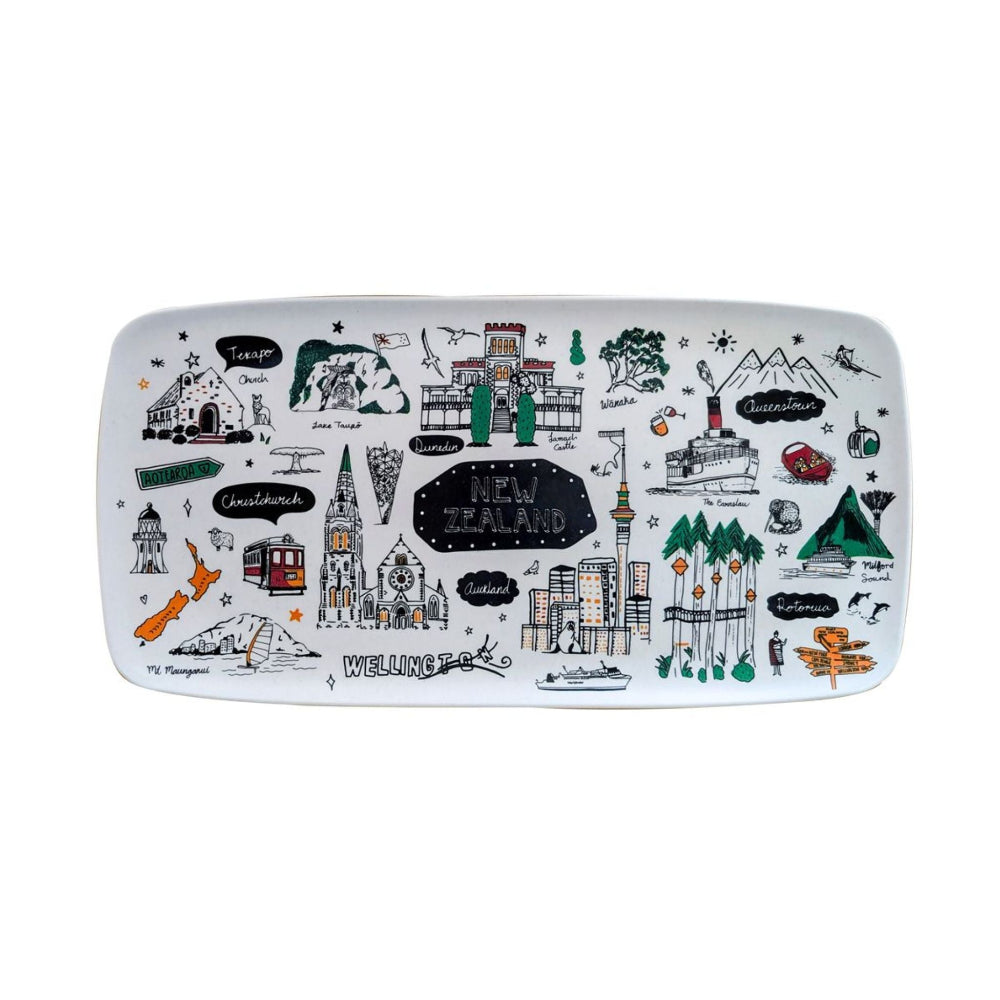 Bamboo Tray - Colour Sketch-White Homeware - kitchenware