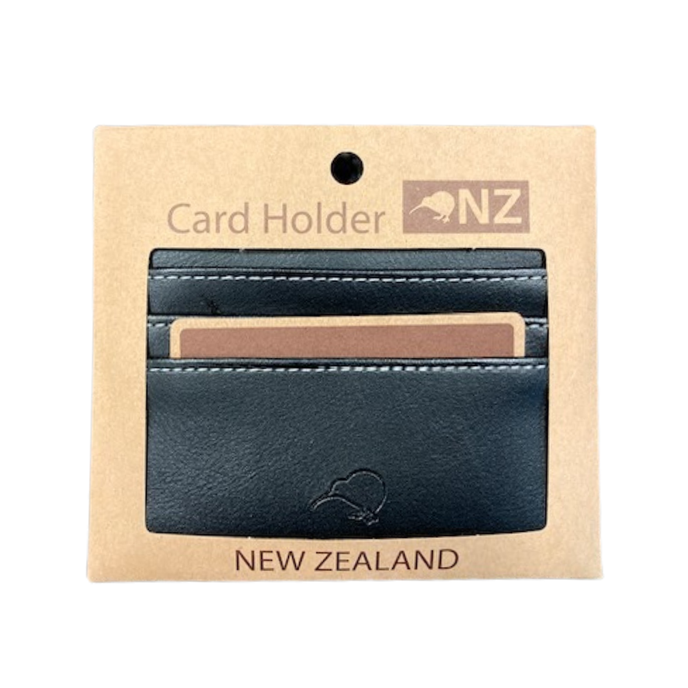 Card Holder with Kiwi Black Clothing & Accessories