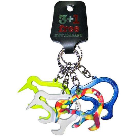 Key Ring Kiwi Bottle opener- 4pk Gifts - Key Rings, Badges & Magnets