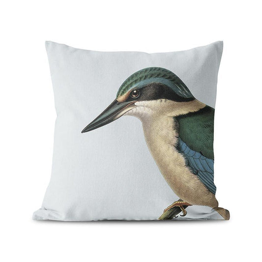 Hushed Blue Kingfisher Cushion Cover Homeware - Living Room