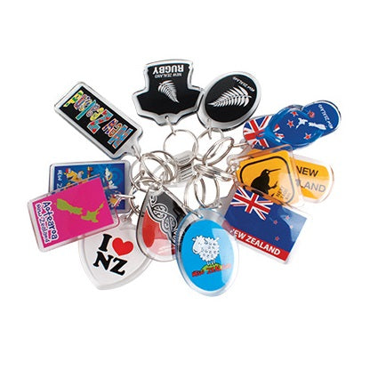 Keyring Acrylic NZ Icons 12PK Gifts - Key Rings, Badges & Magnets