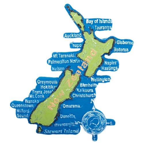 Magnet New Zealand Map&Cities - hellokiwi