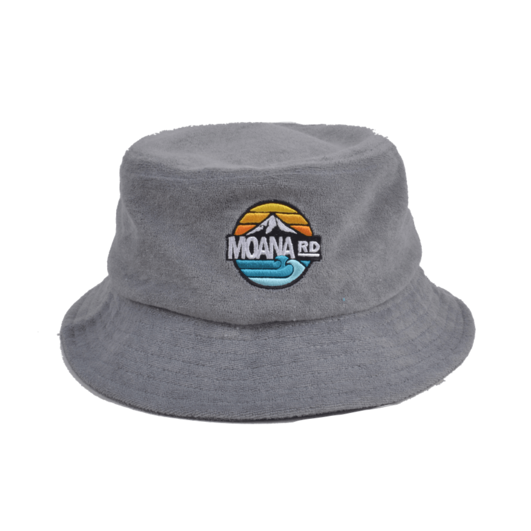 Towelling Bucket Hat - Moana Road Grey