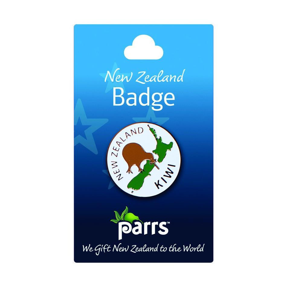 Badge Kiwi & Map Gifts - Key Rings, Badges & Magnets