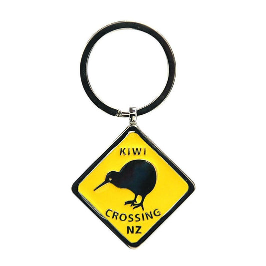 Key Ring Nickel Kiwi Crossing Gifts - Key Rings, Badges & Magnets