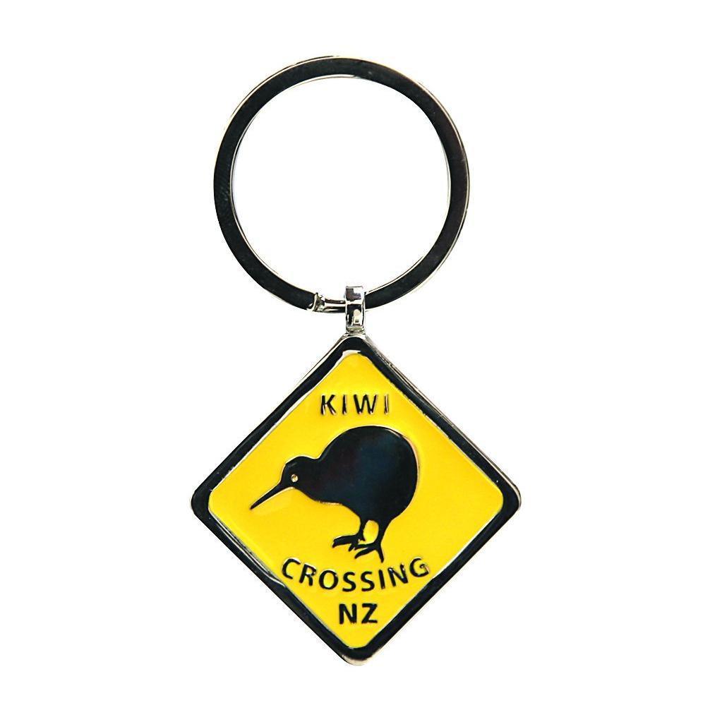 Key Ring Nickel Kiwi Crossing Gifts - Key Rings