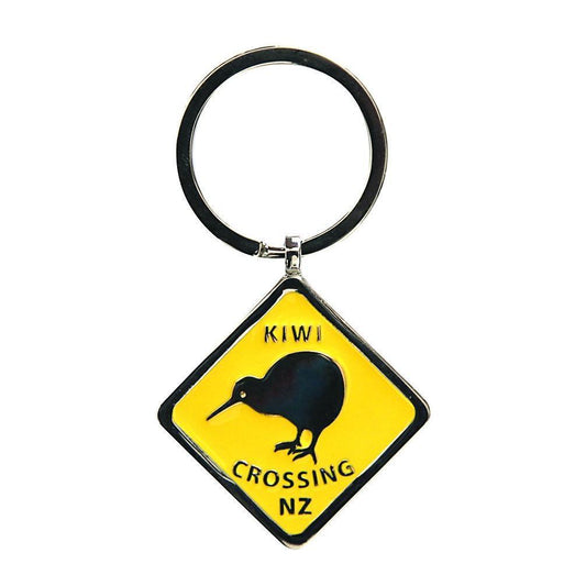 Key Ring Nickel Kiwi Crossing Gifts - Key Rings