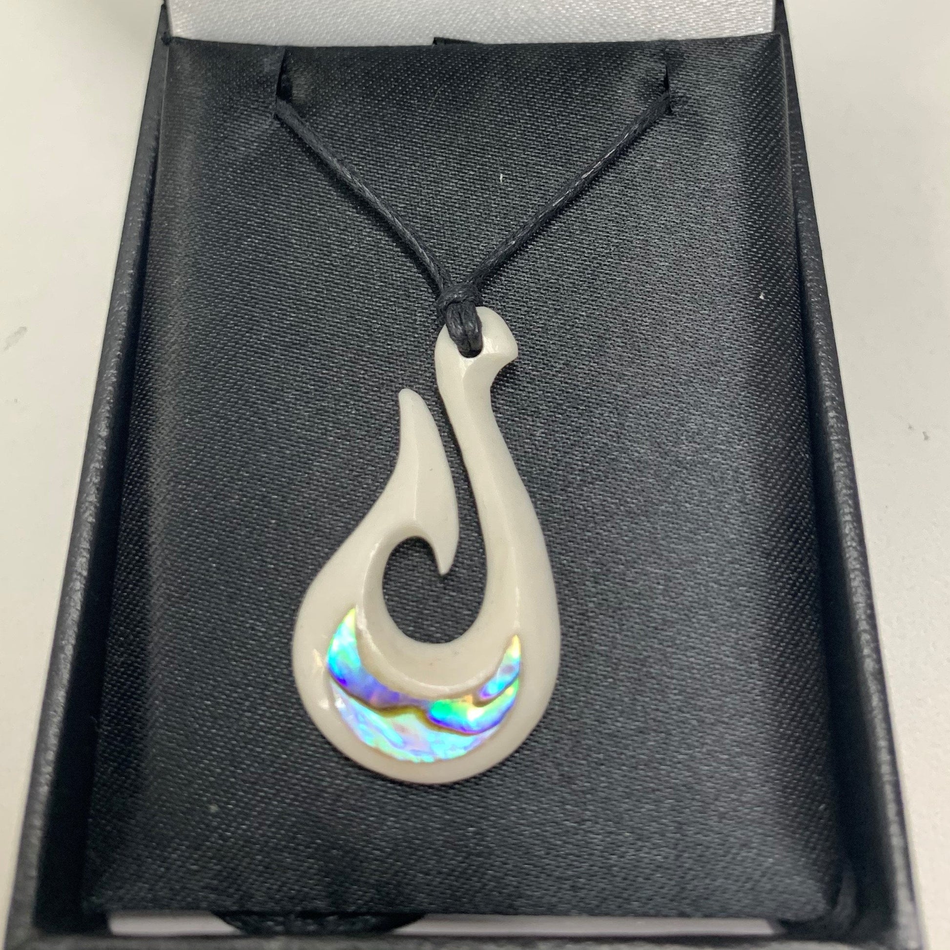 Pendant Hook Bone Paua Boxed Jewelry