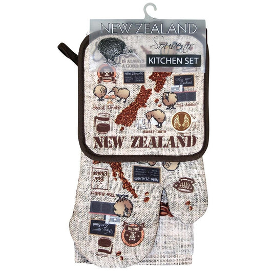 Kitchen Set 3 Pack - Coffee Kiwis Homeware - kitchenware